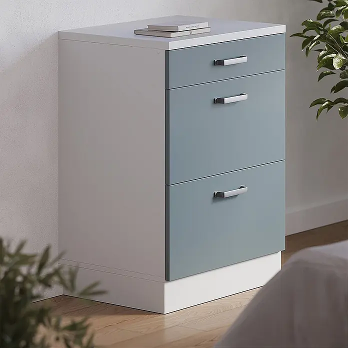 Küchenschrank für Dachschrägen R-Line 60 cm Blau-Grau Art.-Nr. 61733 - 