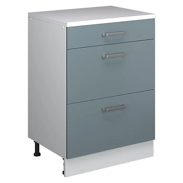 Küchenschrank für Dachschrägen R-Line 60 cm Blau-Grau Art.-Nr. 61733 - 