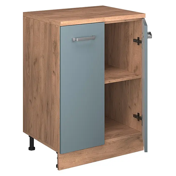 Küchenschrank für Dachschrägen R-Line 60 cm Blau-Grau Art.-Nr. 61763 - 