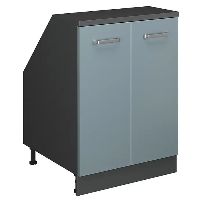 Küchenschrank für Dachschrägen R-Line 60 cm Blau-Grau Art.-Nr. 60271 - 