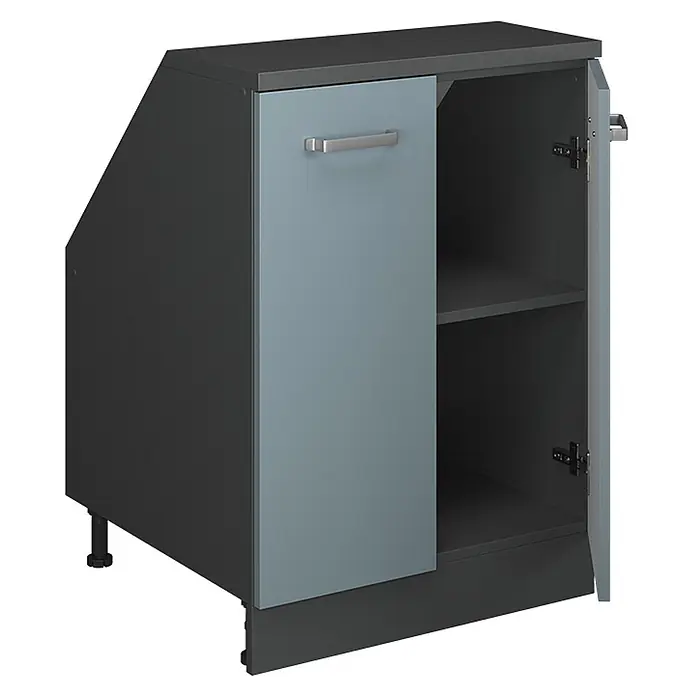 Küchenschrank für Dachschrägen R-Line 60 cm Blau-Grau Art.-Nr. 60271 - 