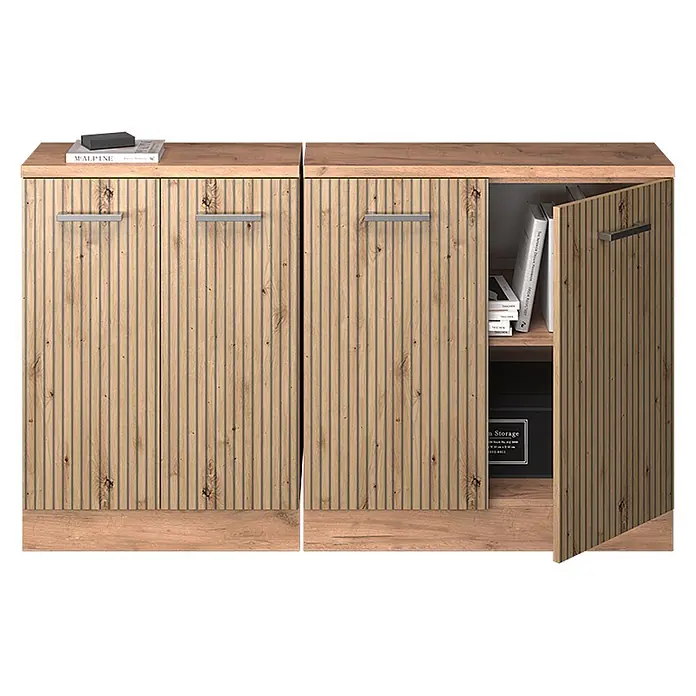 Küchenschrank für Dachschrägen R-Line 140 cm Artisan-Eiche Art.-Nr. 60486 - 