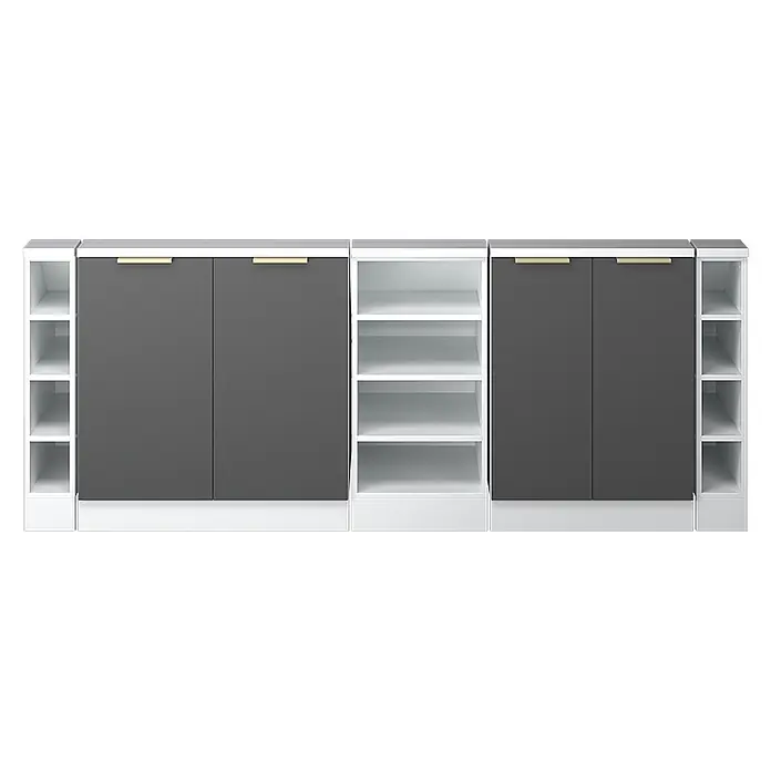 Küchenschrank für Dachschrägen R-Line 210 cm Anthrazit-Gold Art.-Nr. 60615 - 