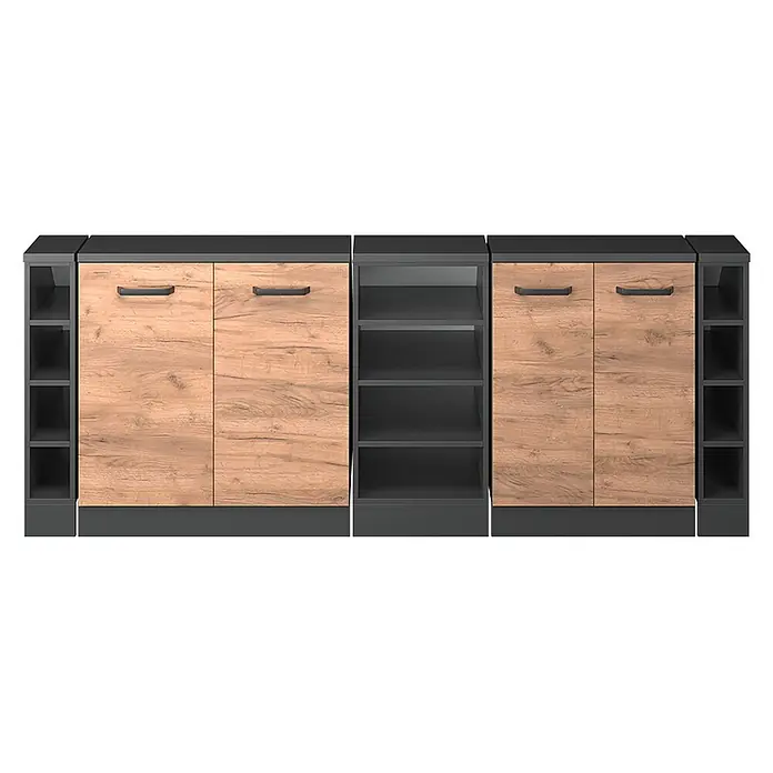 Küchenschrank für Dachschrägen R-Line 210 cm Goldkraft Eiche Art.-Nr. 60181 - 