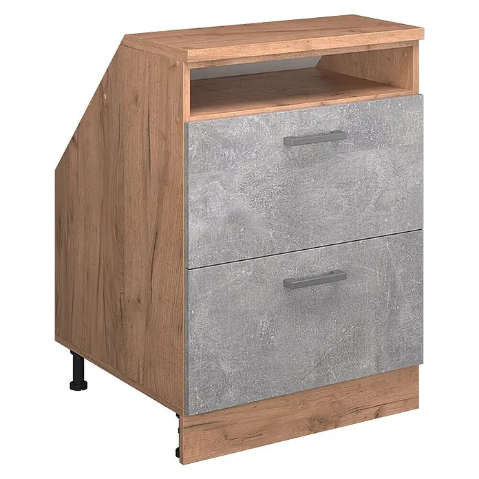 Küchenschrank für Dachschrägen R-Line 60 cm Beton Art.-Nr. 60147 - 