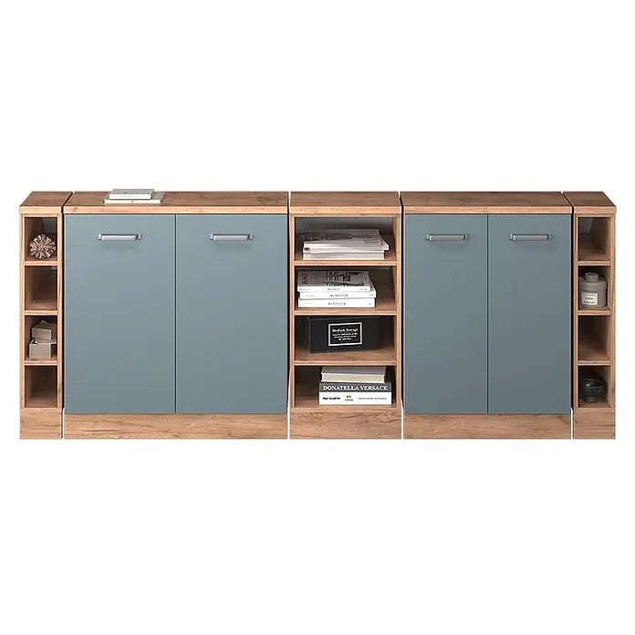 Küchenschrank für Dachschrägen R-Line 210 cm Blau-Grau Art.-Nr. 60183 - 