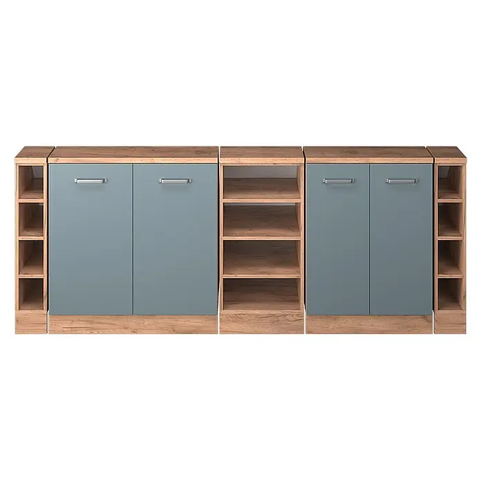 Küchenschrank für Dachschrägen R-Line 210 cm Blau-Grau Art.-Nr. 60183 - 