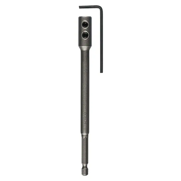 Bosch Holzbohrer Verlängerung - 1 Stk., Länge: 152 mm - Bohrfutterverlängerung mit Sechskantschlüssel für Bohrmaschinen, ideal für präzise Bohrungen und Schraubarbeiten.