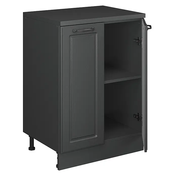 Vicco Küchenschrank für Dachschrägen R-Line, Anthrazit Landhaus, 60 cm - 