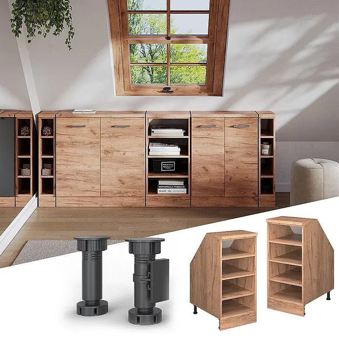 Küchenschrank für Dachschrägen R-Line 60 cm Goldkraft Eiche Art.-Nr. 60206 - 