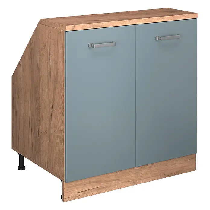 Küchenschrank für Dachschrägen R-Line 80 cm Blau-Grau Art.-Nr. 60082 - 