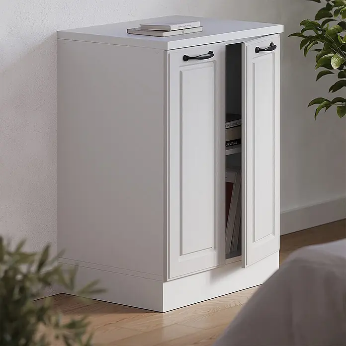 Küchenschrank für Dachschrägen R-Line 60 cm Weiß Landhaus Art.-Nr. 61782 - 