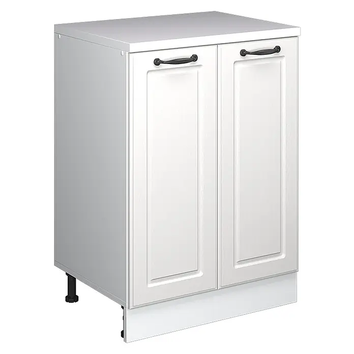 Küchenschrank für Dachschrägen R-Line 60 cm Weiß Landhaus Art.-Nr. 61782 - 