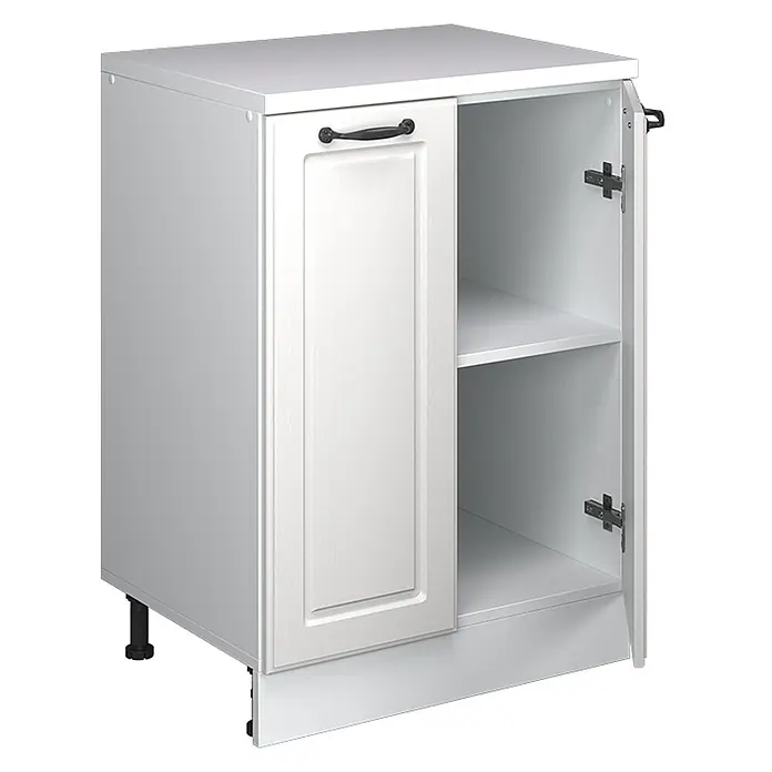 Küchenschrank für Dachschrägen R-Line 60 cm Weiß Landhaus Art.-Nr. 61782 - 