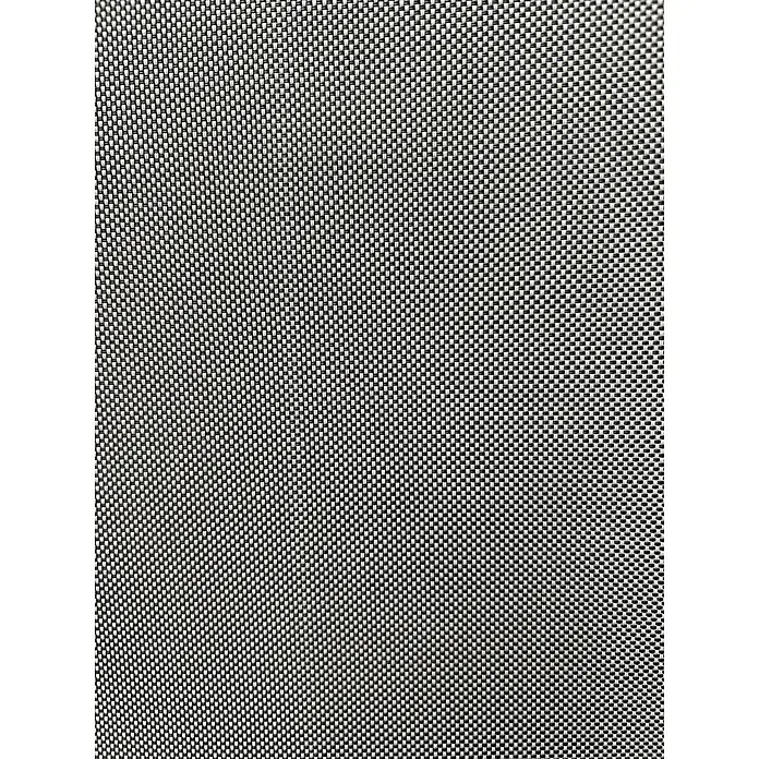 Estor enrollable Screen 5% - An x Al: 90 x 250 cm, Perla negro, Otros - Primer plano detallado de una textura textil finamente tejida en blanco y negro.