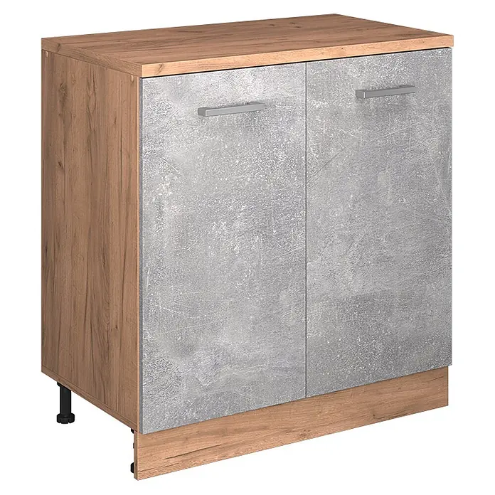 Küchenschrank für Dachschrägen R-Line 80 cm Beton Art.-Nr. 61803 - 
