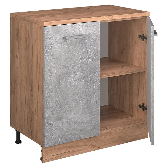 Küchenschrank für Dachschrägen R-Line 80 cm Beton Art.-Nr. 61803 - 
