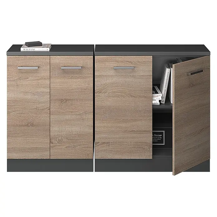 Küchenschrank für Dachschrägen R-Line 140 cm Sonoma Art.-Nr. 60448 - 