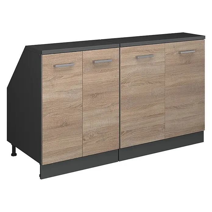 Küchenschrank für Dachschrägen R-Line 140 cm Sonoma Art.-Nr. 60448 - 