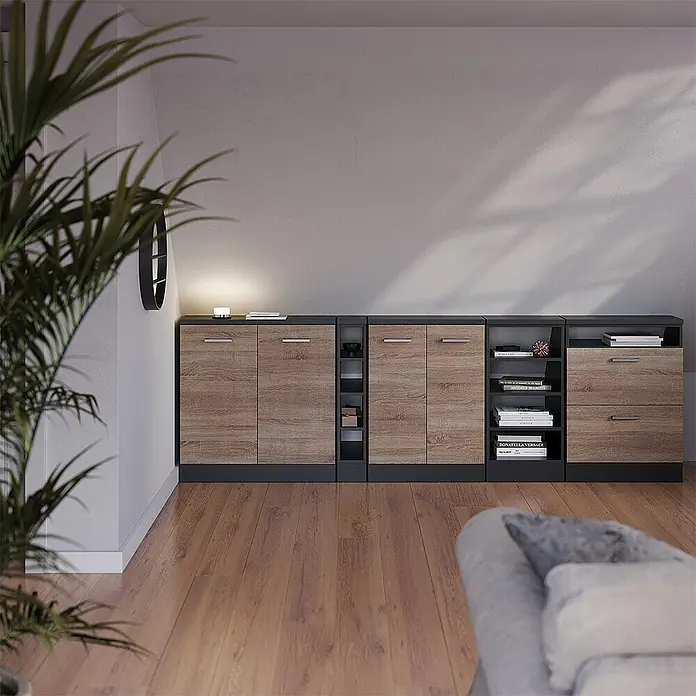 Küchenschrank für Dachschrägen R-Line 140 cm Sonoma Art.-Nr. 60448 - 