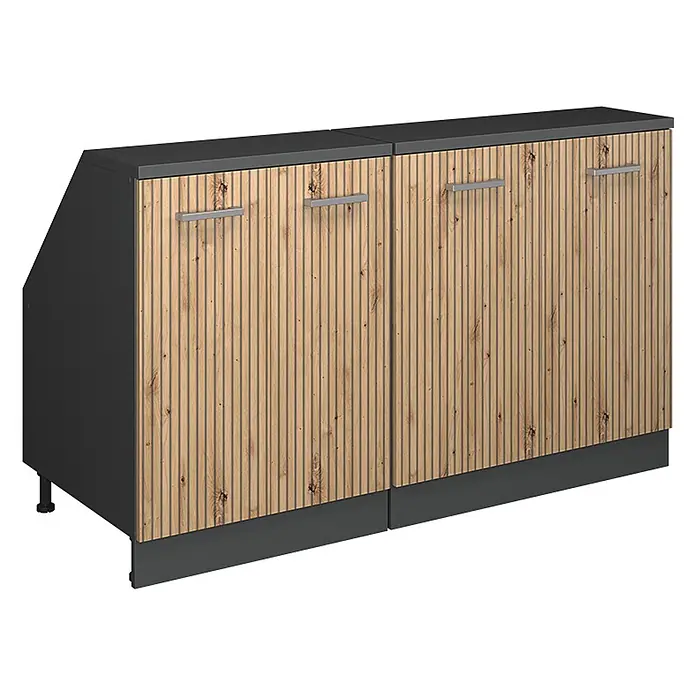 Küchenschrank für Dachschrägen R-Line 140 cm Artisan-Eiche Art.-Nr. 60295 - 