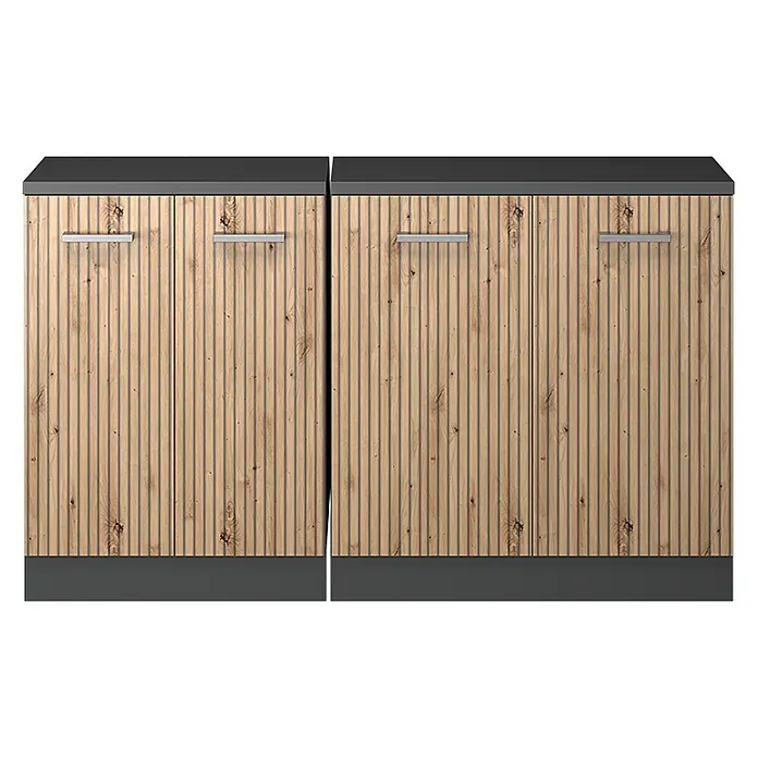 Küchenschrank für Dachschrägen R-Line 140 cm Artisan-Eiche Art.-Nr. 60295 - 