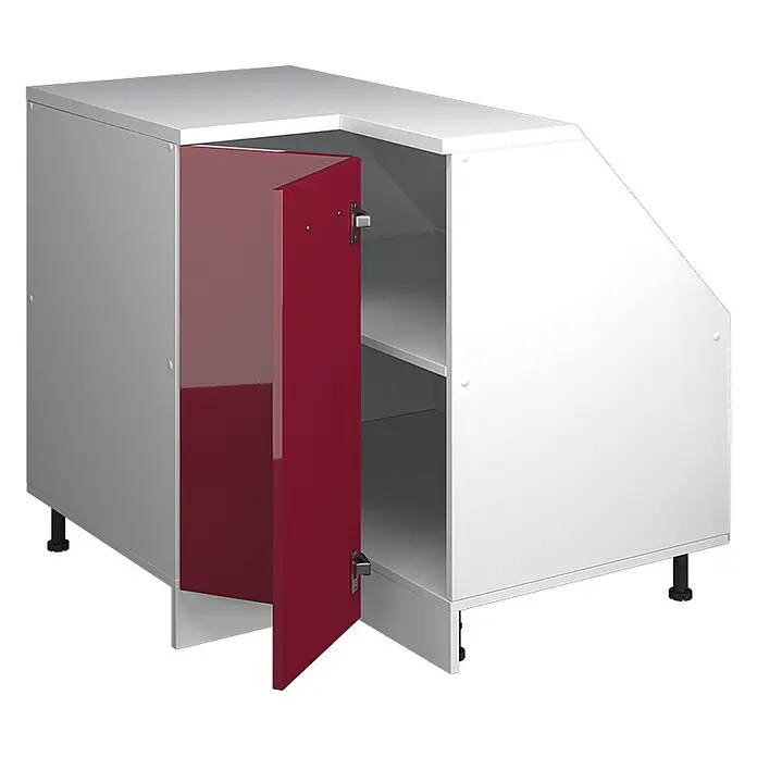 Küchenschrank für Dachschrägen R-Line 75.6 cm Rot Hochglanz Art.-Nr. 60168 - 