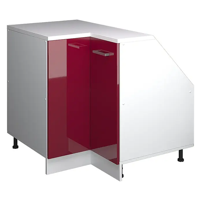 Küchenschrank für Dachschrägen R-Line 75.6 cm Rot Hochglanz Art.-Nr. 60168 - 