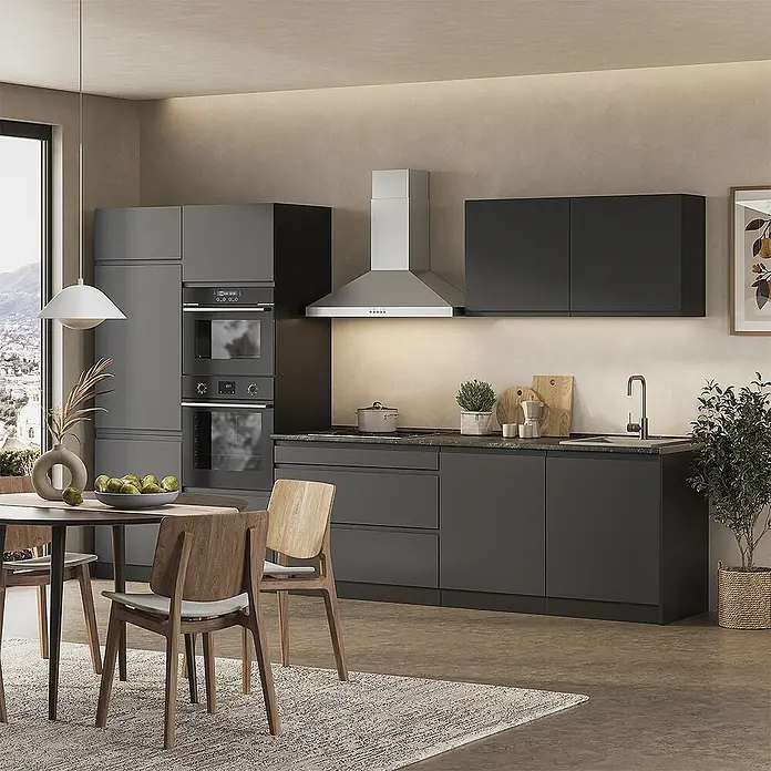 Küchenzeile R-Line 340 cm Anthrazit Art.-Nr. 70592 - 