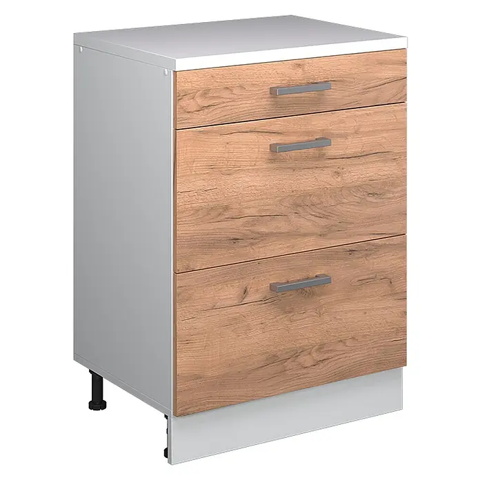 Küchenschrank für Dachschrägen R-Line 60 cm Goldkraft Eiche Art.-Nr. 61730 - 