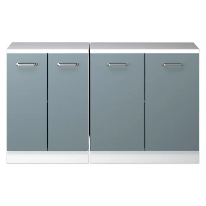 Küchenschrank für Dachschrägen R-Line 140 cm Blau-Grau Art.-Nr. 60414 - 