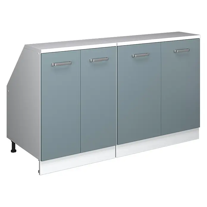 Küchenschrank für Dachschrägen R-Line 140 cm Blau-Grau Art.-Nr. 60414 - 