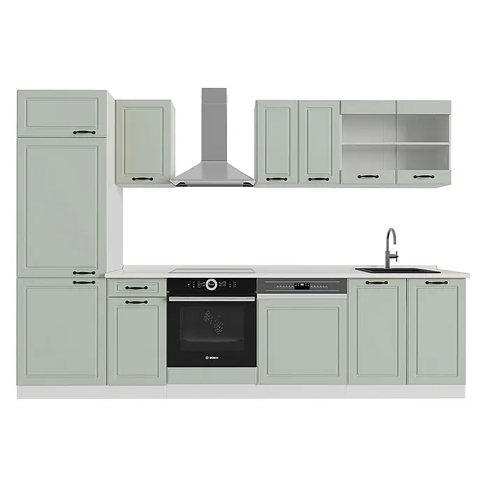 Küchenzeile R-Line 300 cm Mint Landhaus Art.-Nr. 70890 - 