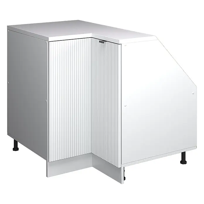 Küchenschrank für Dachschrägen R-Line 75.6 cm Weiß Riffel Art.-Nr. 60682 - 