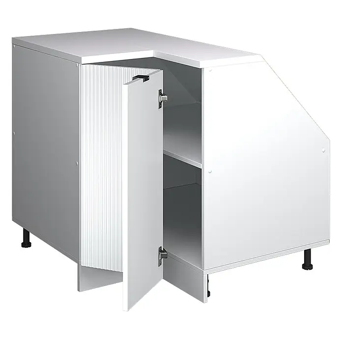 Küchenschrank für Dachschrägen R-Line 75.6 cm Weiß Riffel Art.-Nr. 60682 - 