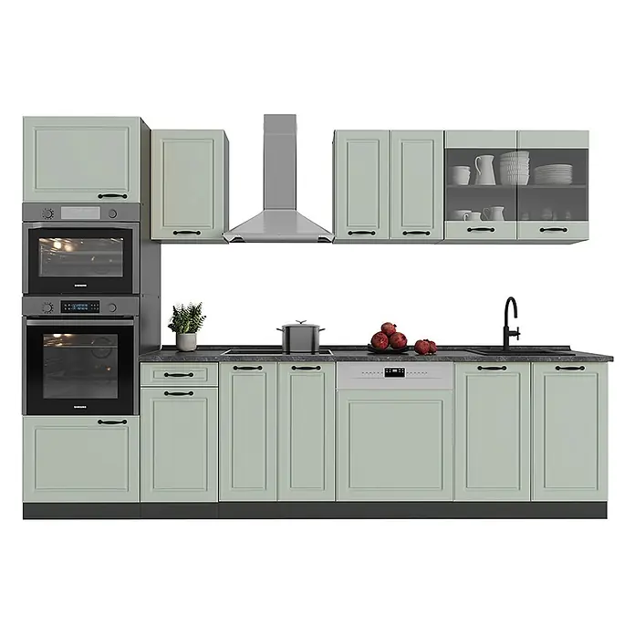 Küchenzeile R-Line 300 cm Mint Landhaus Art.-Nr. 70911 - 