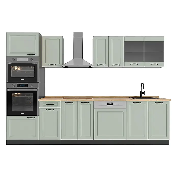 Küchenzeile R-Line 300 cm Mint Landhaus Art.-Nr. 70911 - 