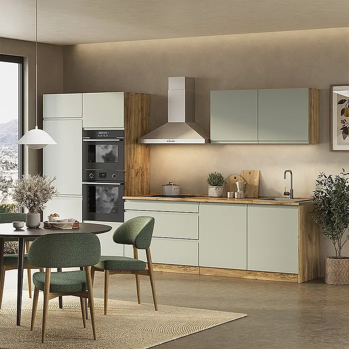 Küchenzeile R-Line 340 cm Pastellgrün Art.-Nr. 70597 - 