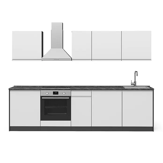 Küchenzeile R-Line 280 cm Weiß Art.-Nr. 70583 - 