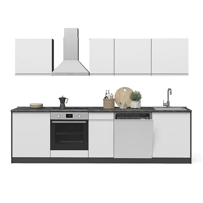 Küchenzeile R-Line 280 cm Weiß Art.-Nr. 70583 - 