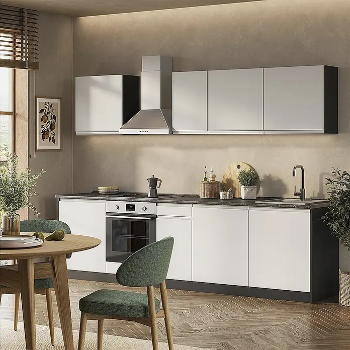 Küchenzeile R-Line 280 cm Weiß Art.-Nr. 70583 - 