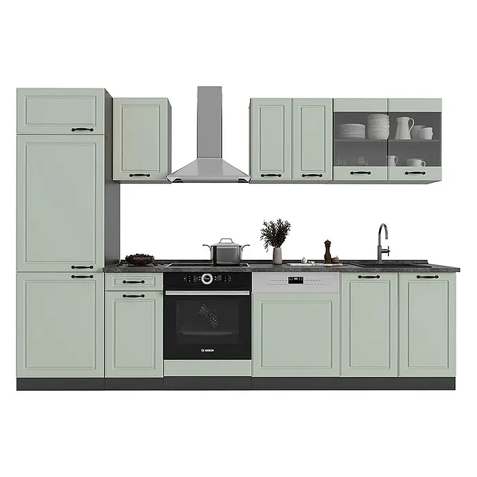 Küchenzeile R-Line 300 cm Mint Landhaus Art.-Nr. 70907 - 