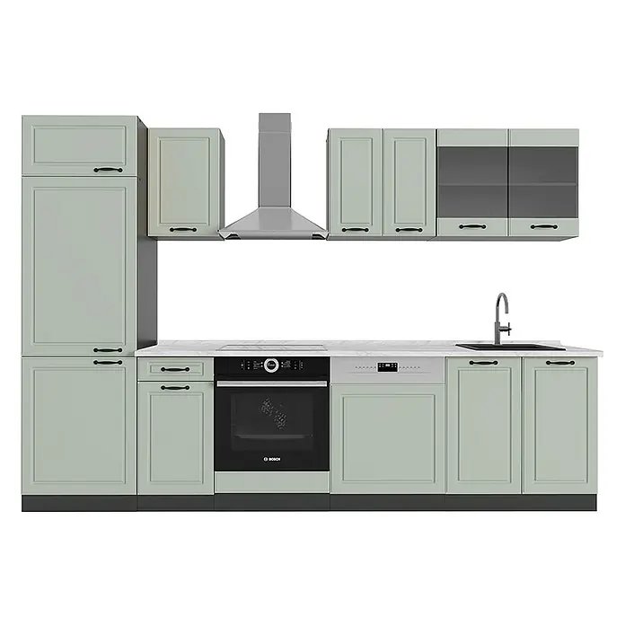 Küchenzeile R-Line 300 cm Mint Landhaus Art.-Nr. 70908 - 