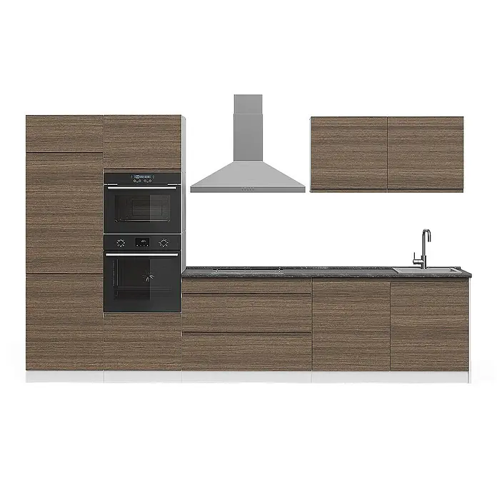 Küchenzeile R-Line 340 cm Tabak-Walnuss Art.-Nr. 70602 - 