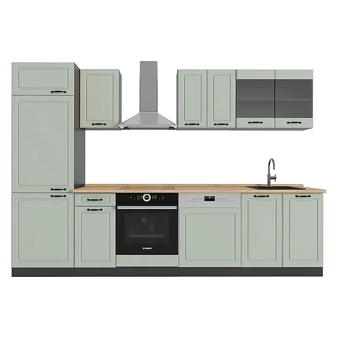 Küchenzeile R-Line 300 cm Mint Landhaus Art.-Nr. 70907 - 