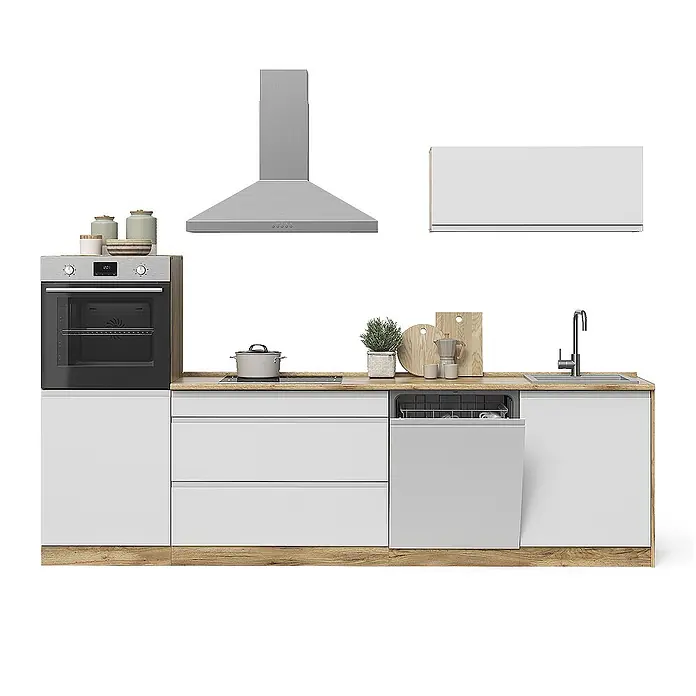 Küchenzeile R-Line 280 cm Weiß Art.-Nr. 70611 - 
