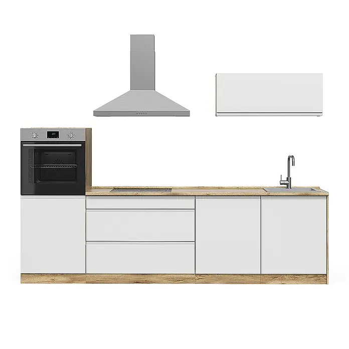 Küchenzeile R-Line 280 cm Weiß Art.-Nr. 70611 - 