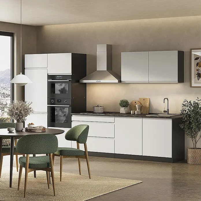 Küchenzeile R-Line 340 cm Weiß Art.-Nr. 70595 - 
