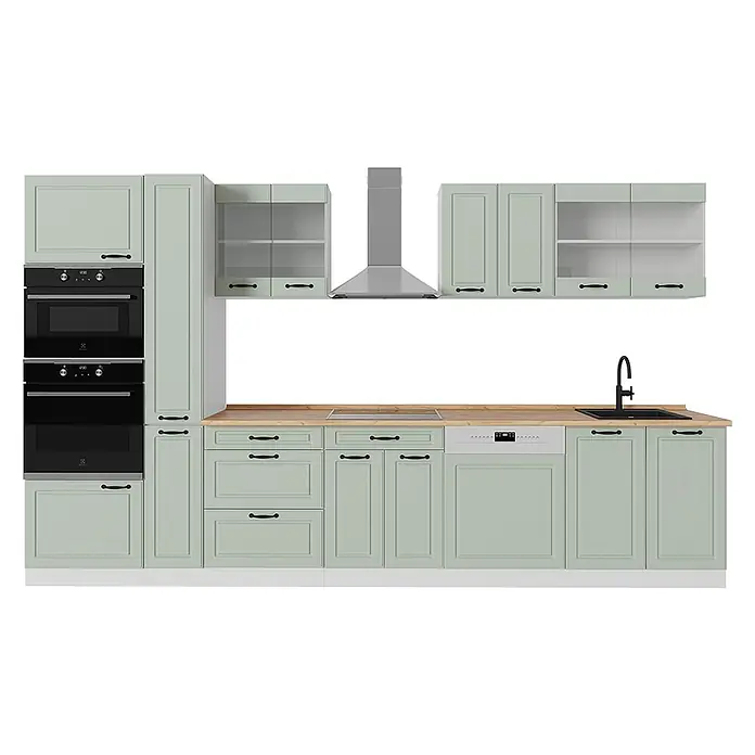 Küchenzeile R-Line 350 cm Mint Landhaus Art.-Nr. 70939 - 