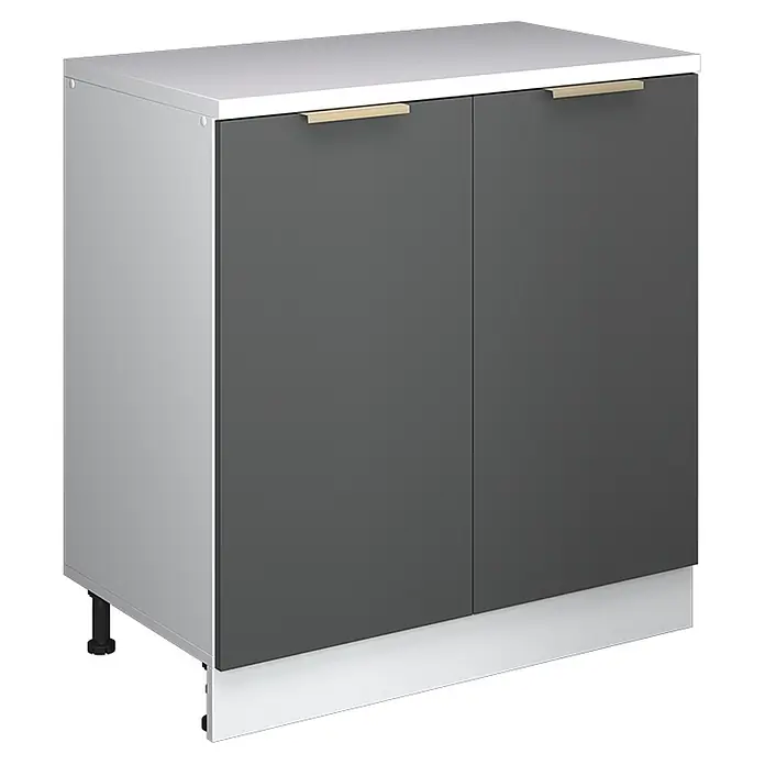 Küchenschrank für Dachschrägen R-Line 80 cm Anthrazit-Gold Art.-Nr. 61814 - 